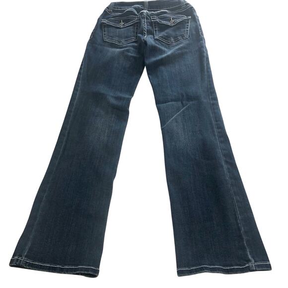 INC International Concepts Curvy Classic Bootcut Jeans White Top Stitch Mid Rise - Picture 9 of 16